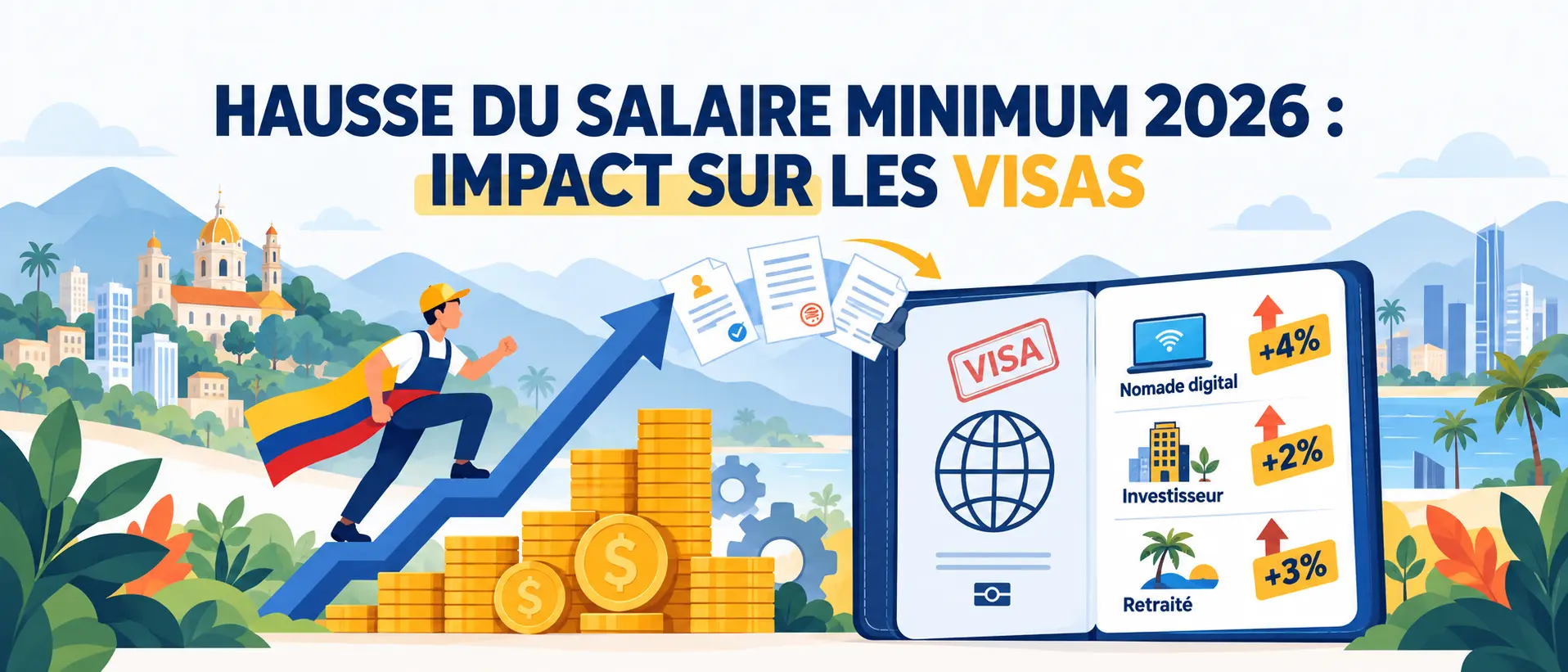Visas Colombie 2026 : Ce qui change avec le nouveau salaire minimum