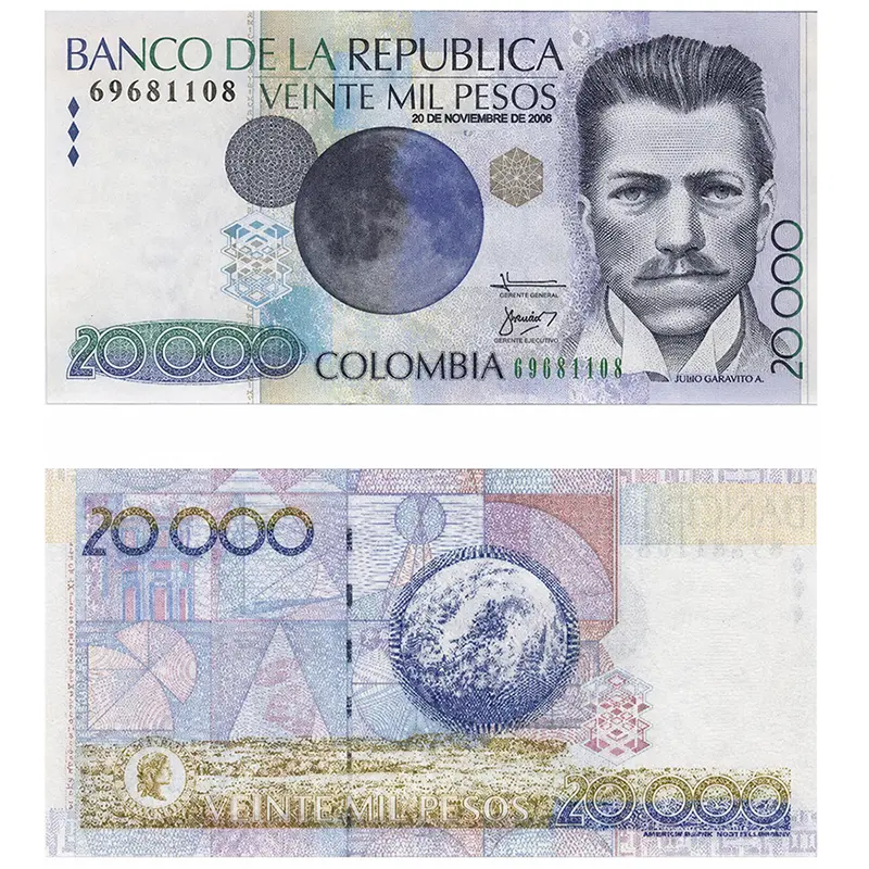 Billet de 20000 pesos colombiens