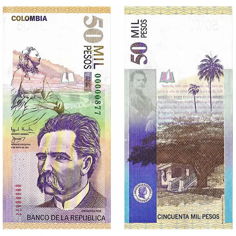 Billet de 50000 pesos colombiens